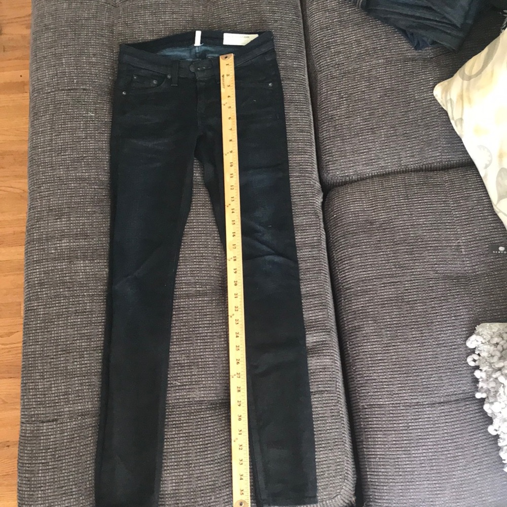 Rag & Bone / JEAN black pool color skinny jeans